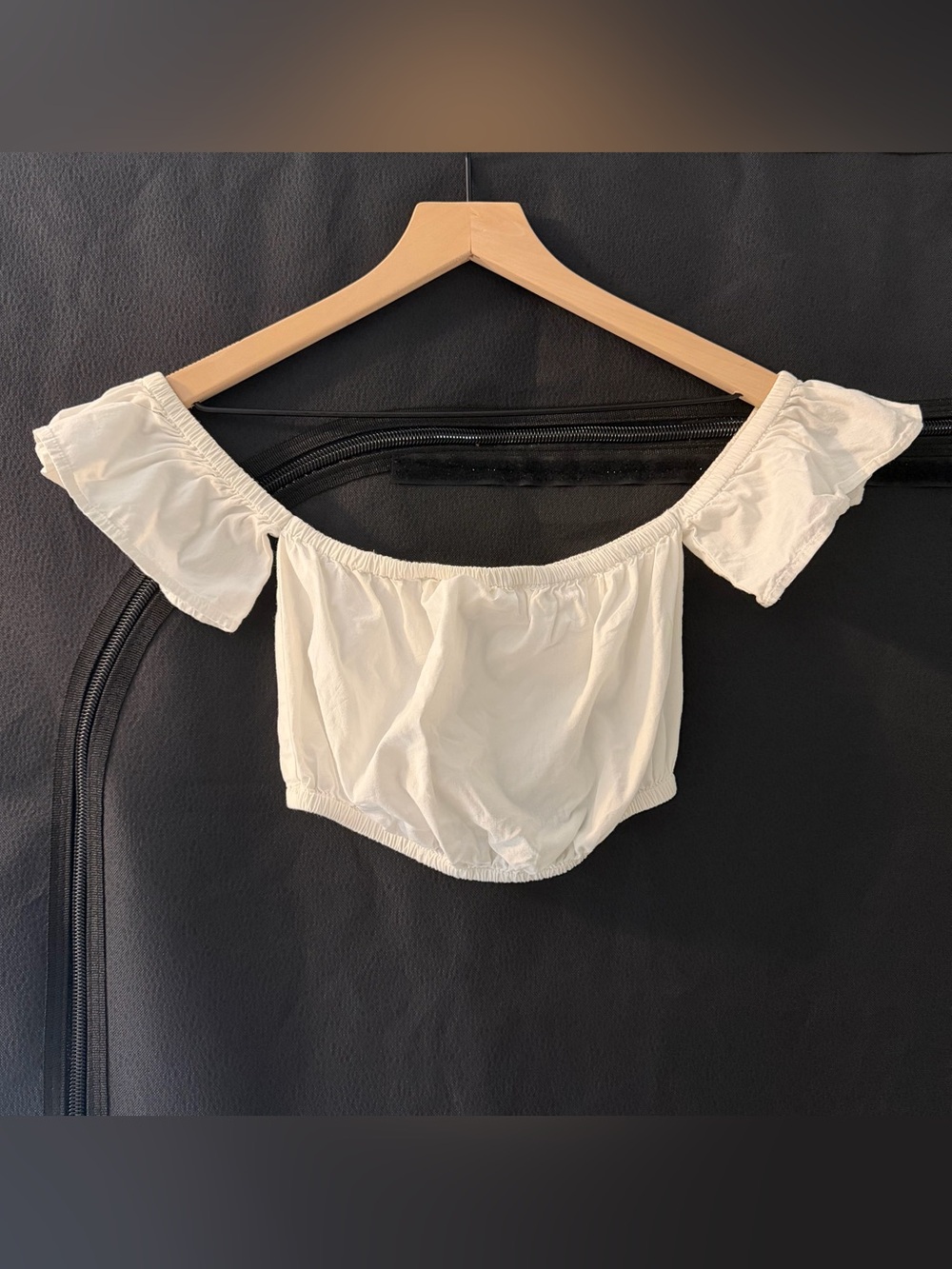 ASOS White Cotton Crop Top US 0